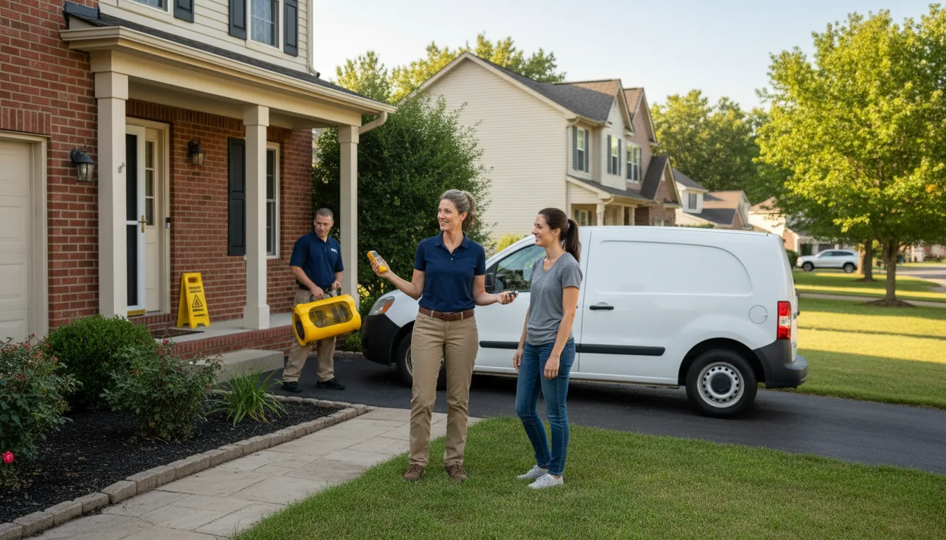 Residential water damage restoration in Manteno, IL